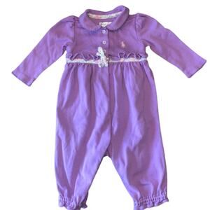 Ralph Lauren Purple Ruffle Romper